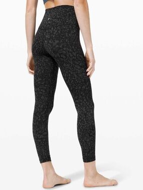 Lululemon Align Pant II 25" - Wild Thing Camo Deep Coal Multi Gray Black size 4